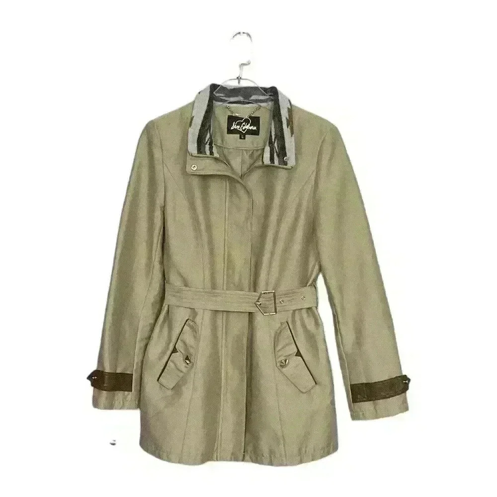 Sam Edelman Aztec Trim Belted Trench Coat – Large